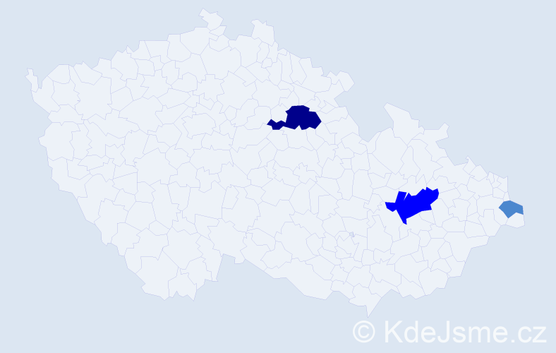 Příjmení: 'Baliarová', počet výskytů 11 v celé ČR