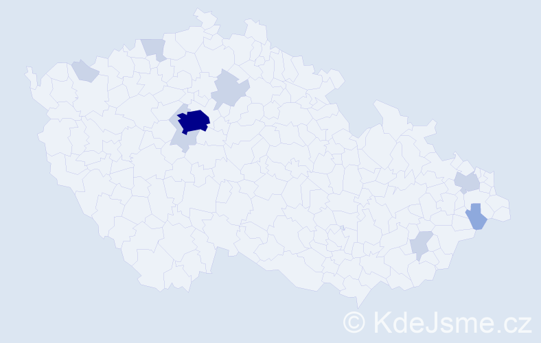 Příjmení: 'Gavrilova', počet výskytů 21 v celé ČR