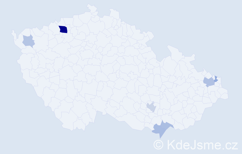 Příjmení: 'Haidová', počet výskytů 17 v celé ČR