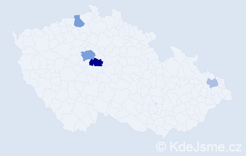 Příjmení: 'Dickson', počet výskytů 11 v celé ČR