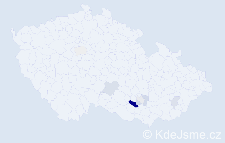 Příjmení: 'Eibel', počet výskytů 23 v celé ČR