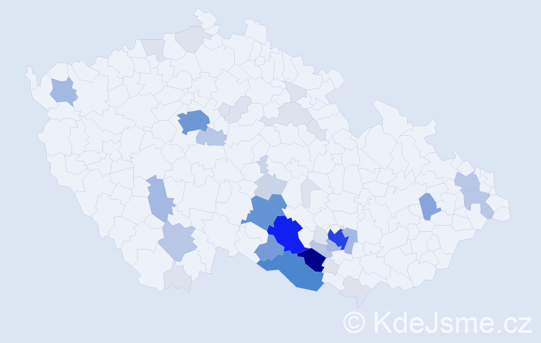 Příjmení: 'Lapeš', počet výskytů 149 v celé ČR