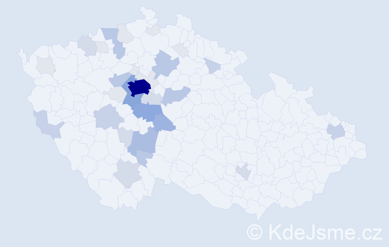 Příjmení: 'Ctibor', počet výskytů 116 v celé ČR