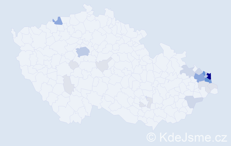 Příjmení: 'Kucharczyková', počet výskytů 89 v celé ČR