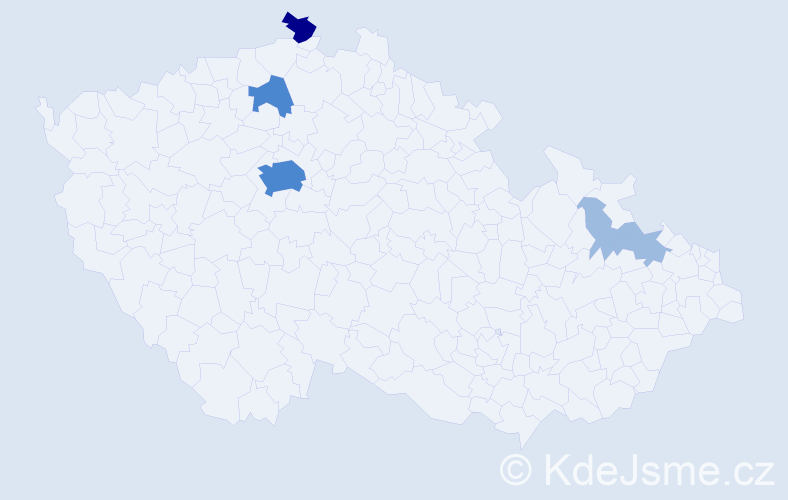 Příjmení: 'Miga', počet výskytů 10 v celé ČR