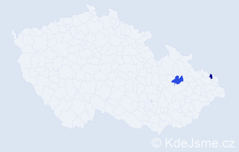 Příjmení: 'Papiorková', počet výskytů 3 v celé ČR