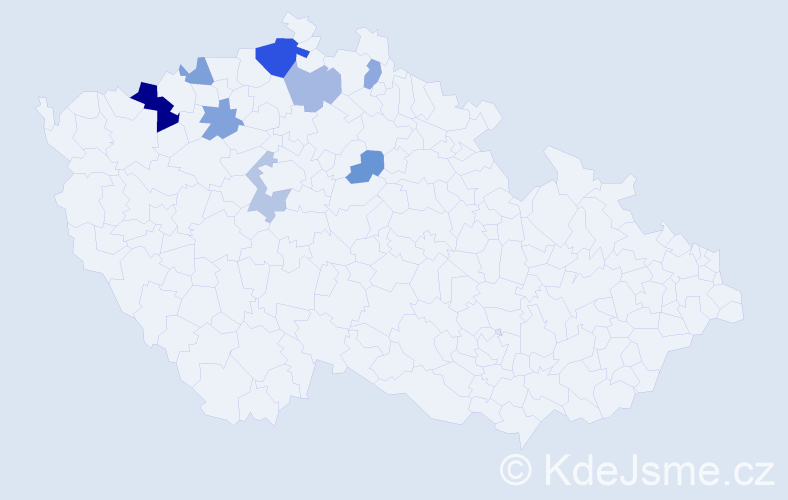 Příjmení: 'Nimec', počet výskytů 14 v celé ČR
