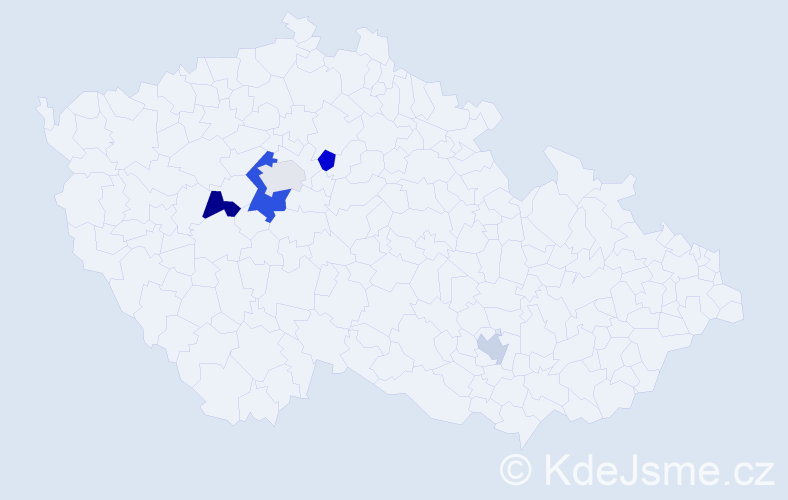 Příjmení: 'Chramosil', počet výskytů 15 v celé ČR