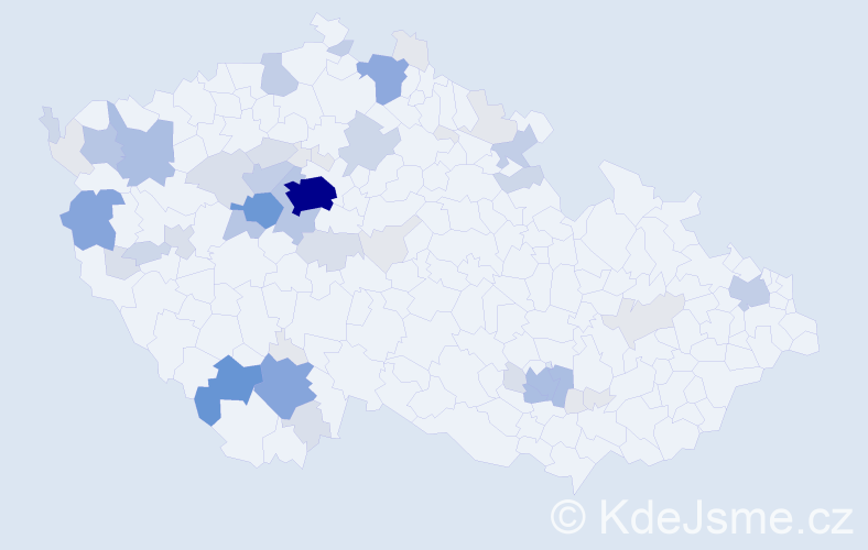 Příjmení: 'Fatka', počet výskytů 192 v celé ČR