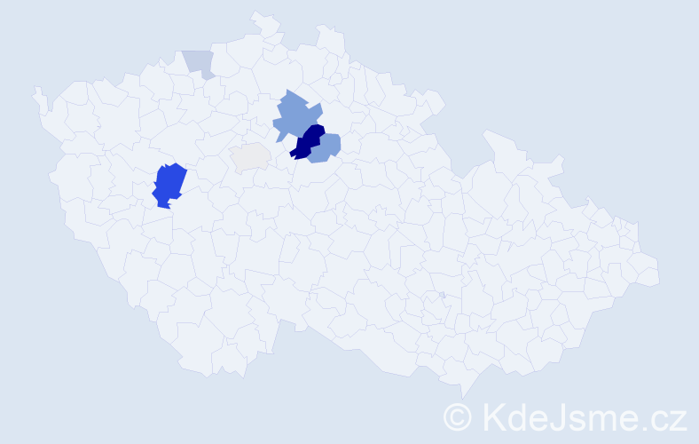 Příjmení: 'Khajlová', počet výskytů 15 v celé ČR