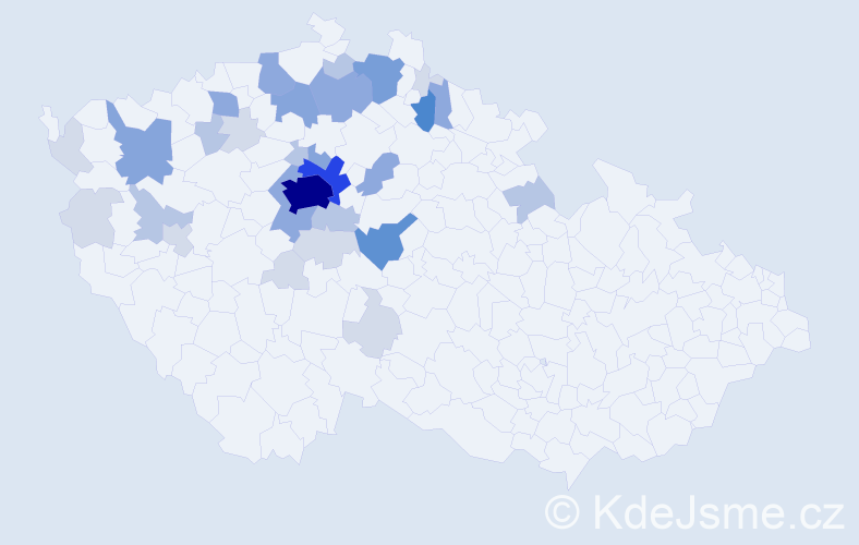 Příjmení: 'Filingerová', počet výskytů 98 v celé ČR