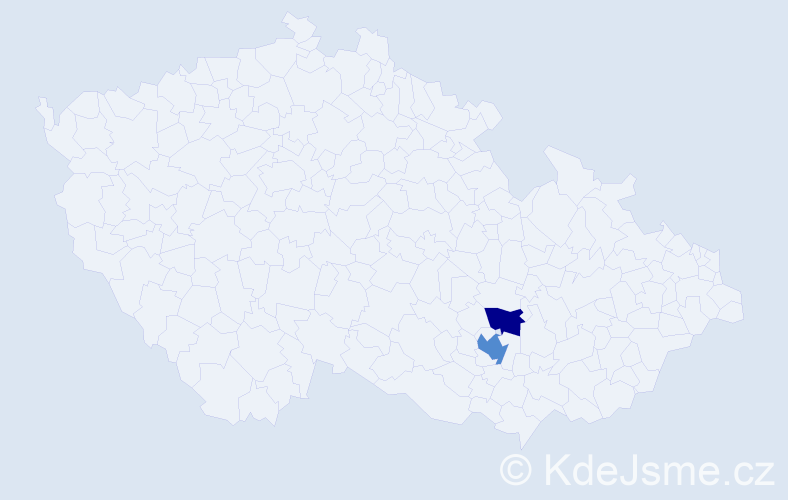 Příjmení: 'Bochsová', počet výskytů 3 v celé ČR