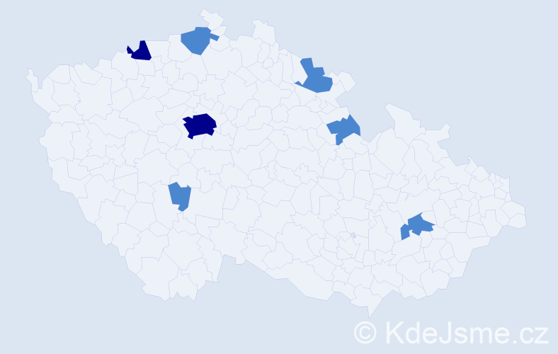 Příjmení: 'Papešová', počet výskytů 11 v celé ČR