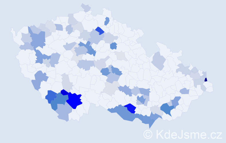 Příjmení: 'Pfeffer', počet výskytů 232 v celé ČR