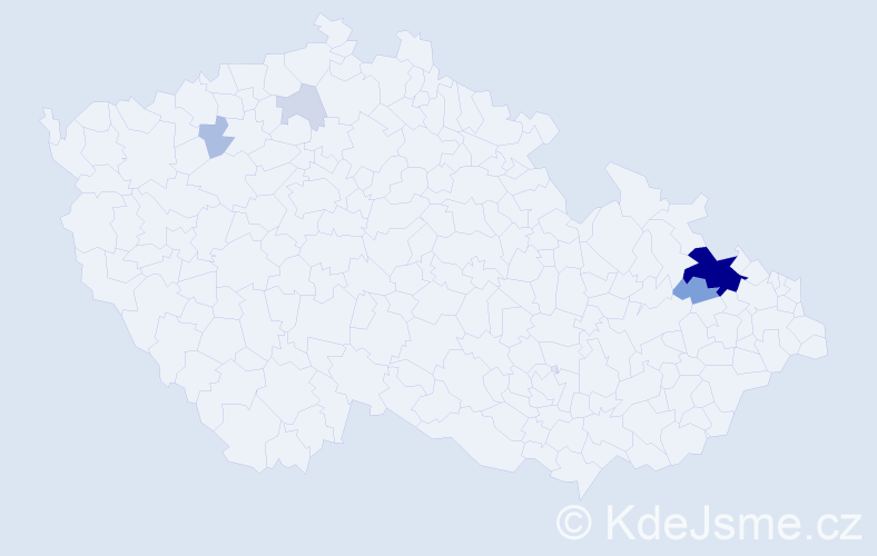 Příjmení: 'Gibesová', počet výskytů 24 v celé ČR