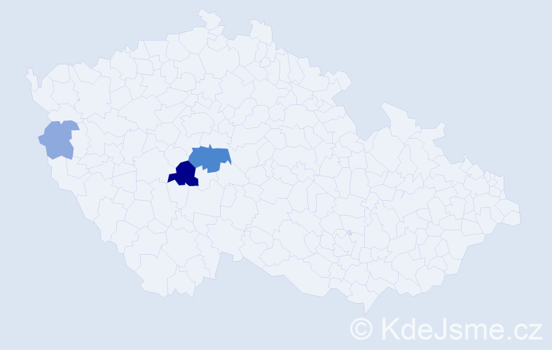Příjmení: 'Rubant', počet výskytů 8 v celé ČR