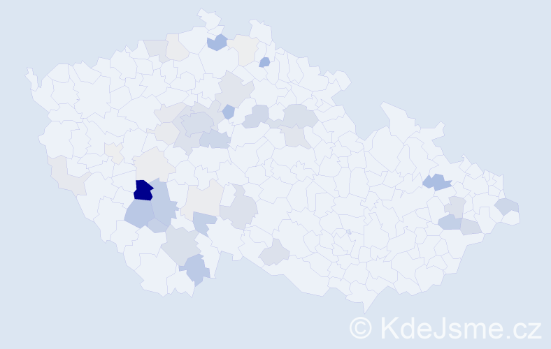 Příjmení: 'Šavrdová', počet výskytů 131 v celé ČR