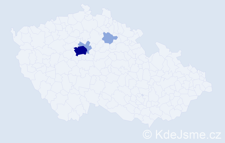 Příjmení: 'Shkriba', počet výskytů 8 v celé ČR