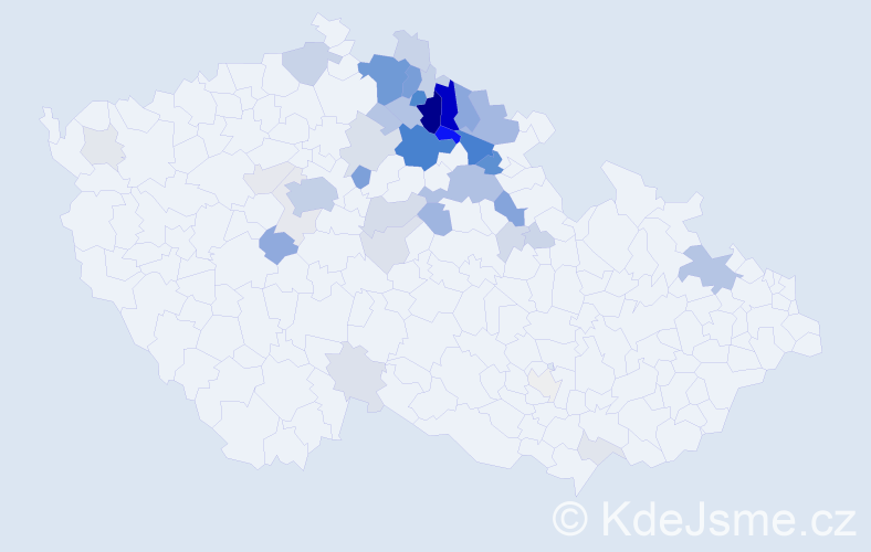 Příjmení: 'Dlabolová', počet výskytů 161 v celé ČR