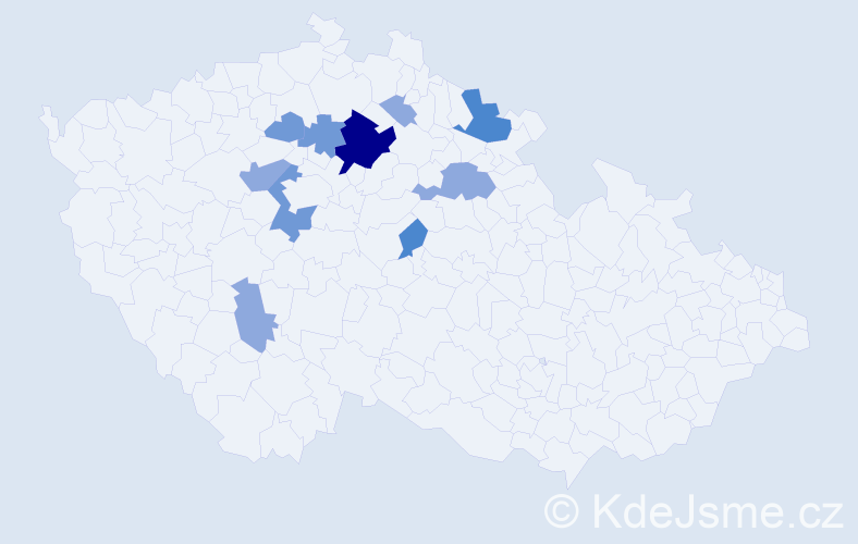 Příjmení: 'Landr', počet výskytů 22 v celé ČR