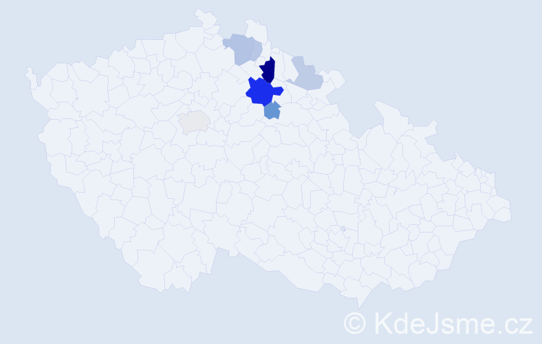 Příjmení: 'Brusáková', počet výskytů 16 v celé ČR