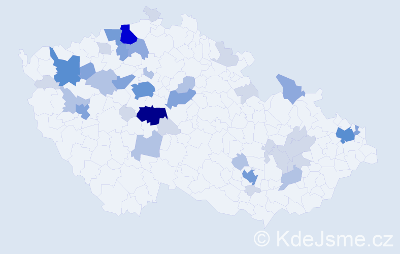 Příjmení: 'Sárközi', počet výskytů 117 v celé ČR
