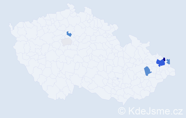 Příjmení: 'Stráňava', počet výskytů 15 v celé ČR