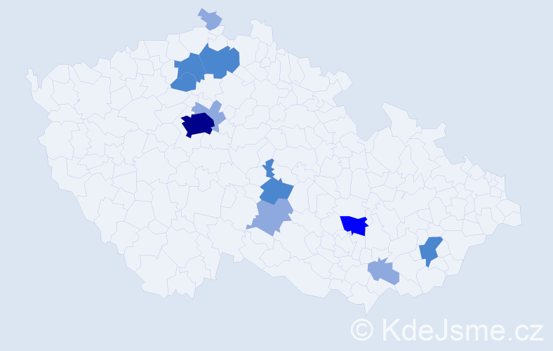 Příjmení: 'Boldbaatar', počet výskytů 23 v celé ČR