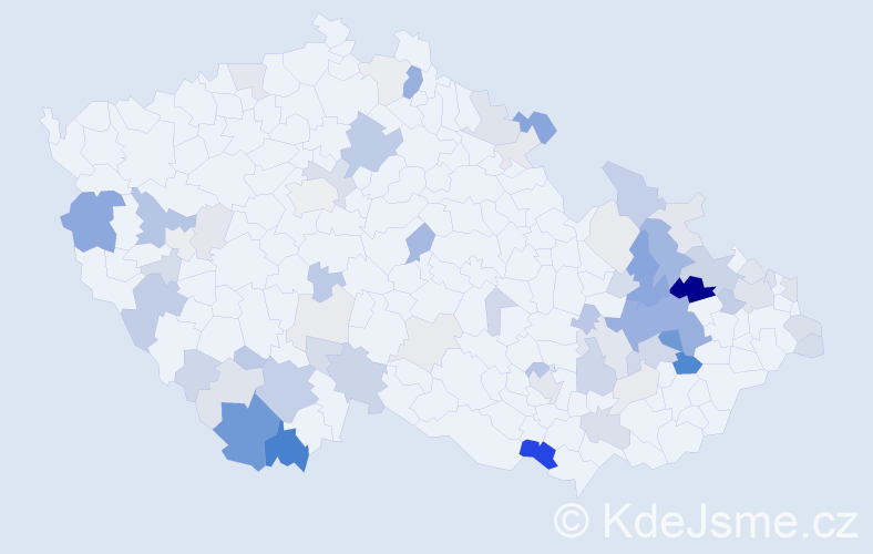Příjmení: 'Bejdák', počet výskytů 199 v celé ČR