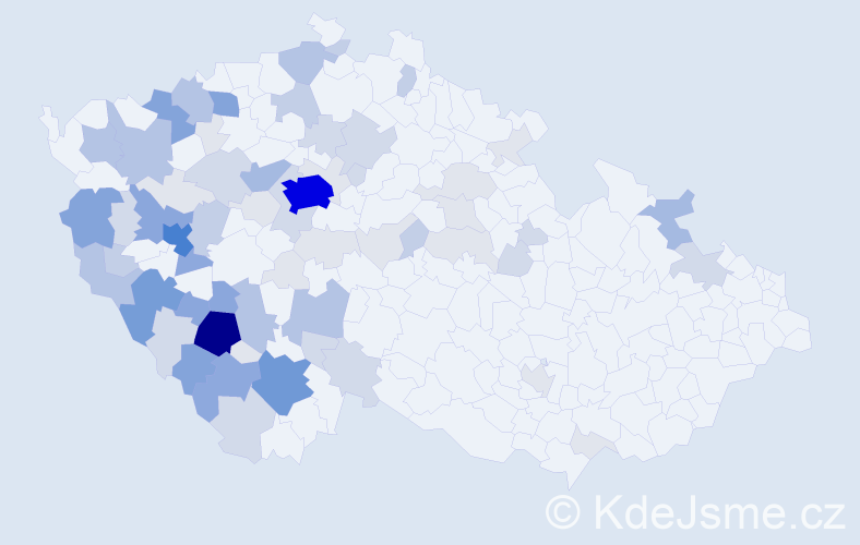 Příjmení: 'Pelešková', počet výskytů 260 v celé ČR