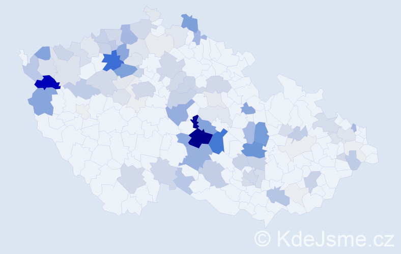 Příjmení: 'Henzlová', počet výskytů 411 v celé ČR