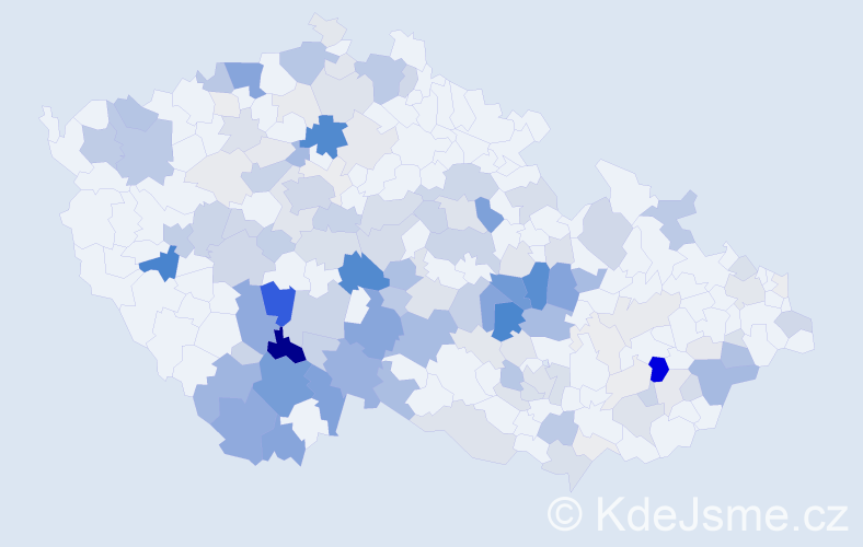Příjmení: 'Dědič', počet výskytů 587 v celé ČR