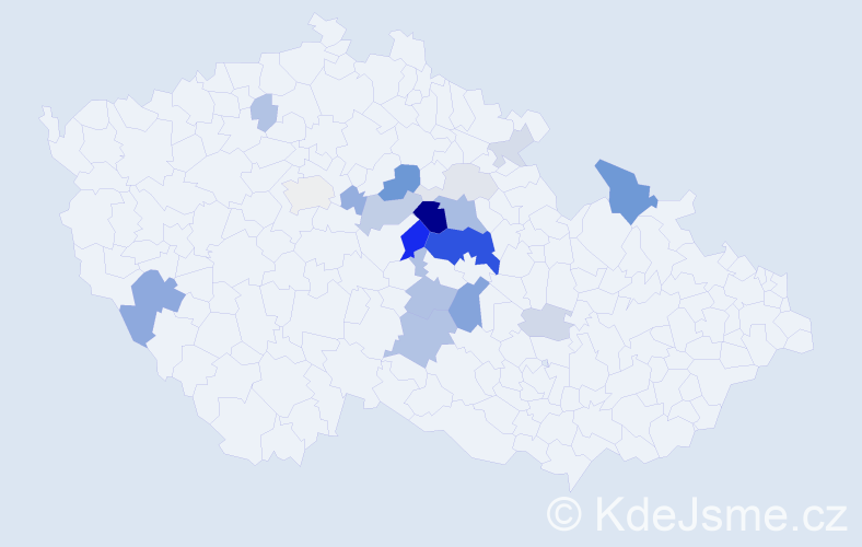Příjmení: 'Syrovec', počet výskytů 55 v celé ČR