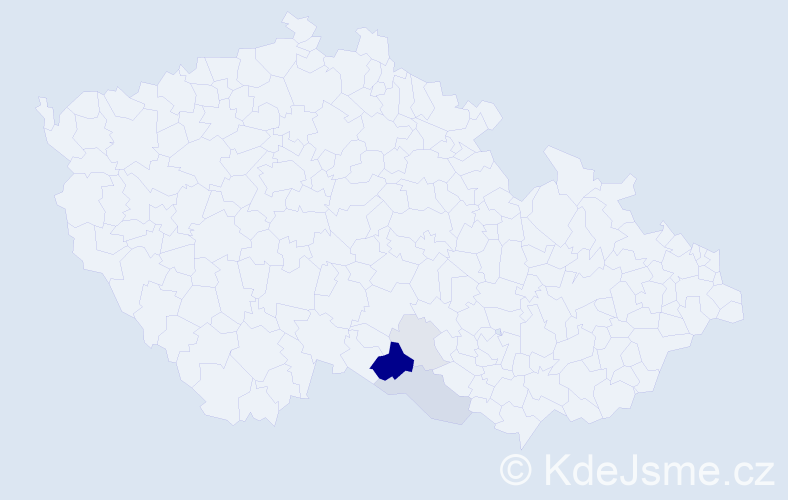 Příjmení: 'Niederhofer', počet výskytů 14 v celé ČR