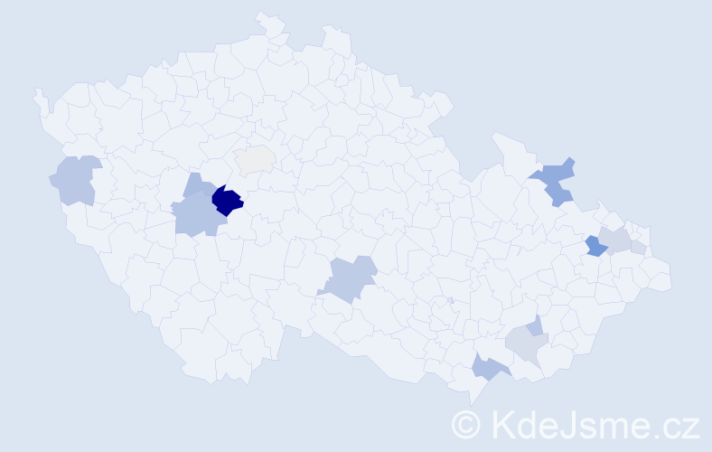 Příjmení: 'Pjaták', počet výskytů 24 v celé ČR