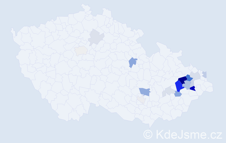 Příjmení: 'Műnsterová', počet výskytů 39 v celé ČR