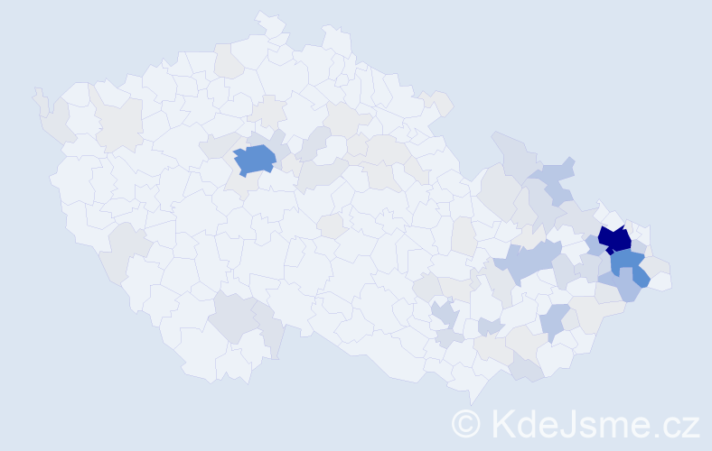 Příjmení: 'Kubečka', počet výskytů 314 v celé ČR