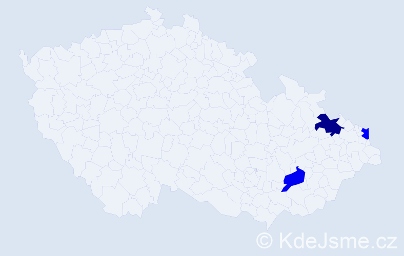 Příjmení: 'Madea', počet výskytů 7 v celé ČR