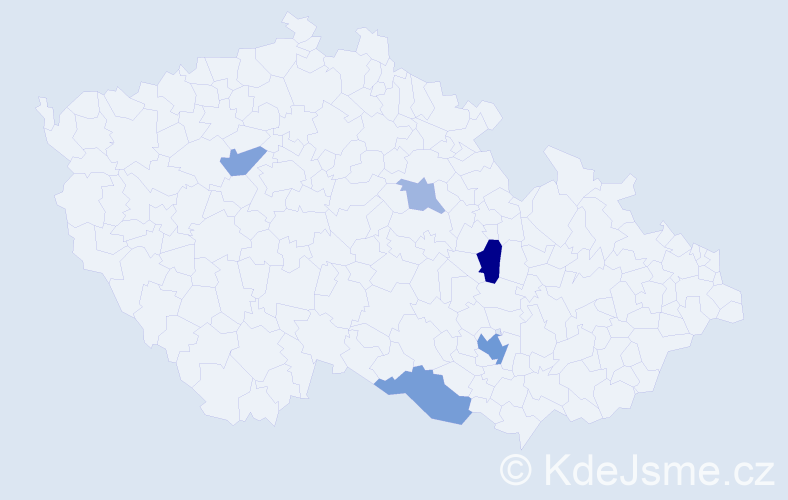 Příjmení: 'Duma', počet výskytů 22 v celé ČR
