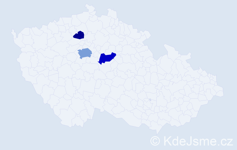 Příjmení: 'Gandžalová', počet výskytů 9 v celé ČR