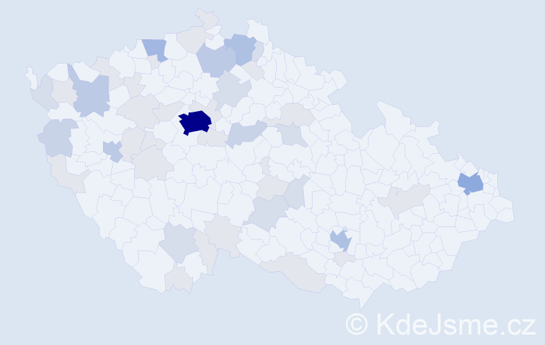 Příjmení: 'Dong', počet výskytů 116 v celé ČR