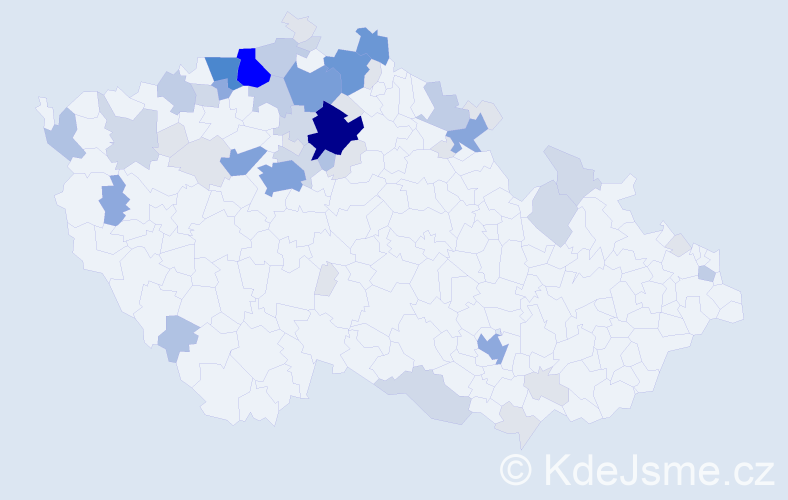 Příjmení: 'Dančo', počet výskytů 198 v celé ČR