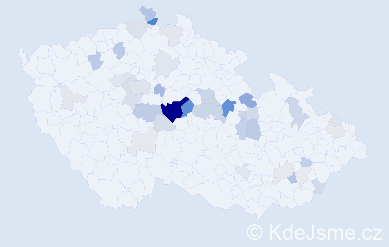 Příjmení: 'Dastych', počet výskytů 138 v celé ČR