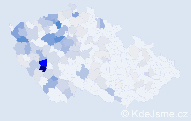 Příjmení: 'Větrovec', počet výskytů 475 v celé ČR