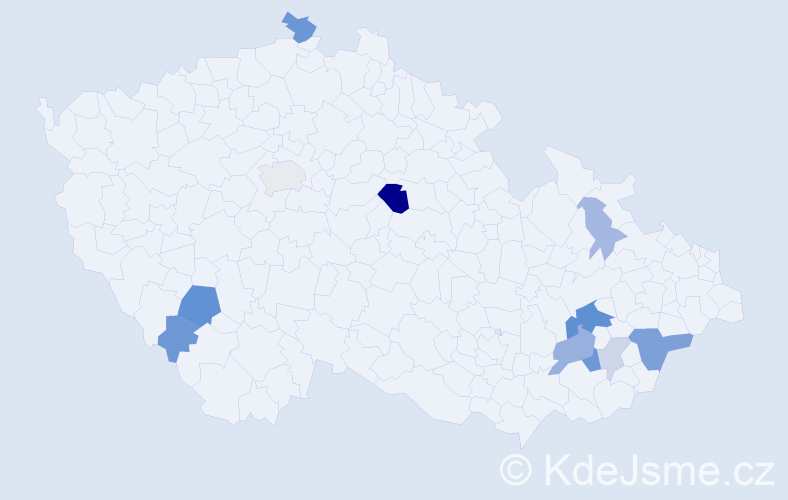 Příjmení: 'Calaba', počet výskytů 26 v celé ČR