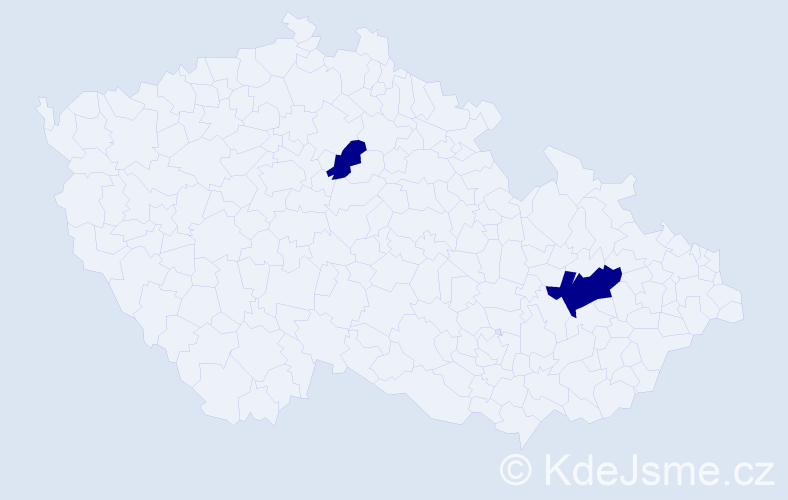 Příjmení: 'Mór', počet výskytů 6 v celé ČR