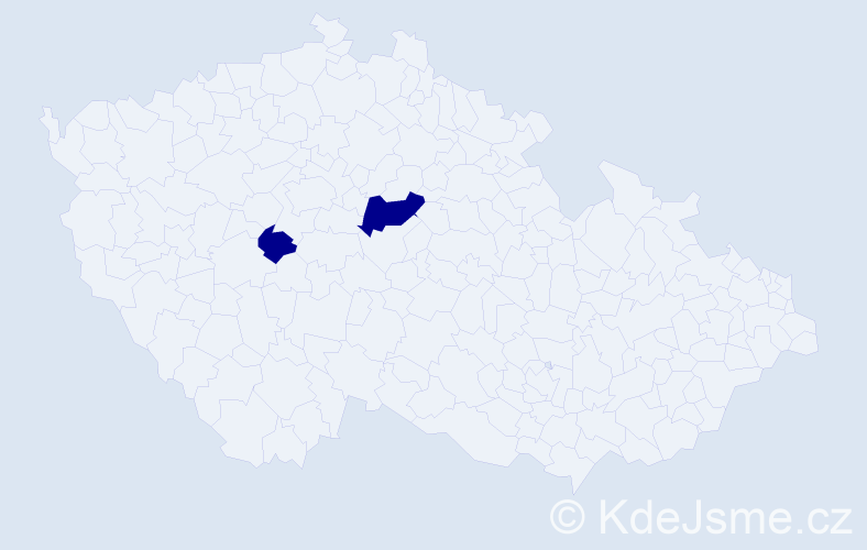 Příjmení: 'Bubanová', počet výskytů 4 v celé ČR