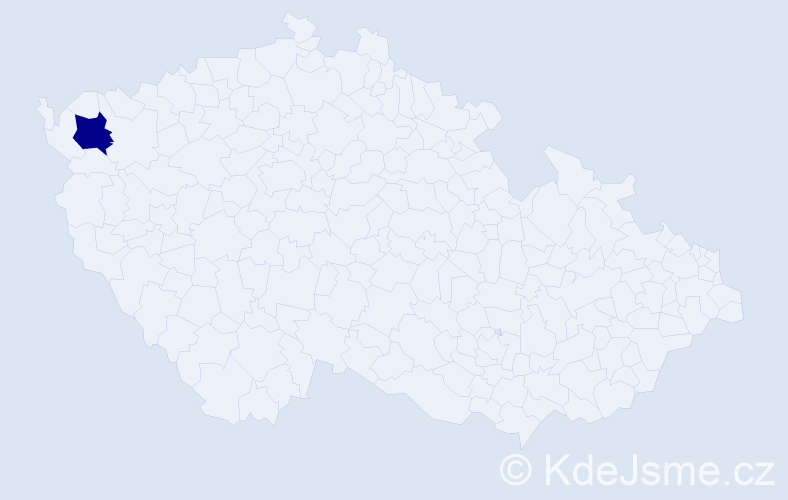 Příjmení: 'Kubicsek', počet výskytů 4 v celé ČR