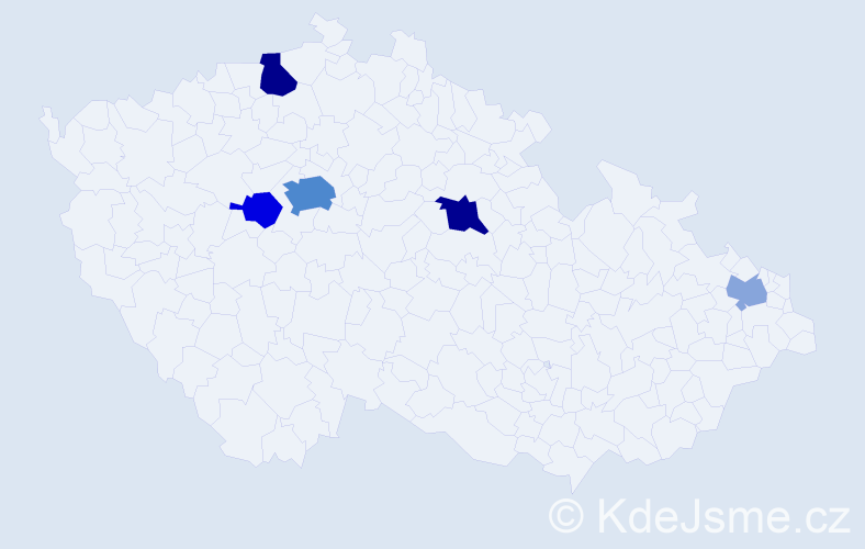 Příjmení: 'Isakov', počet výskytů 13 v celé ČR