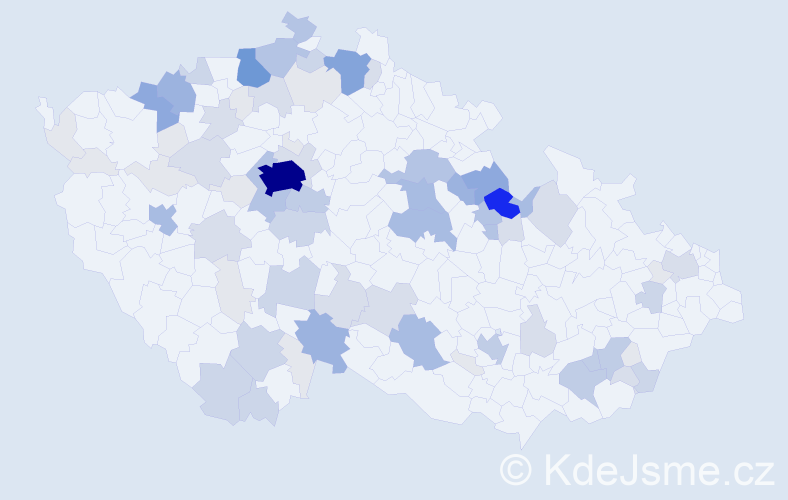 Příjmení: 'Kašková', počet výskytů 277 v celé ČR